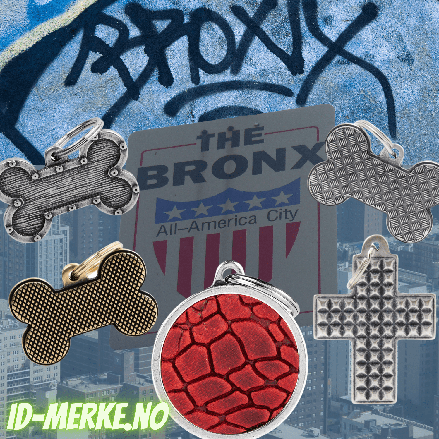 Myfamily Bronx kors Studs ID tag