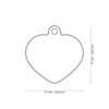 MyFamily Hushtag Hjerte ID Tag-Aluminium med plast kant