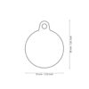 MyFamily Hushtag Sirkel ID Tag-Aluminium med plast kant