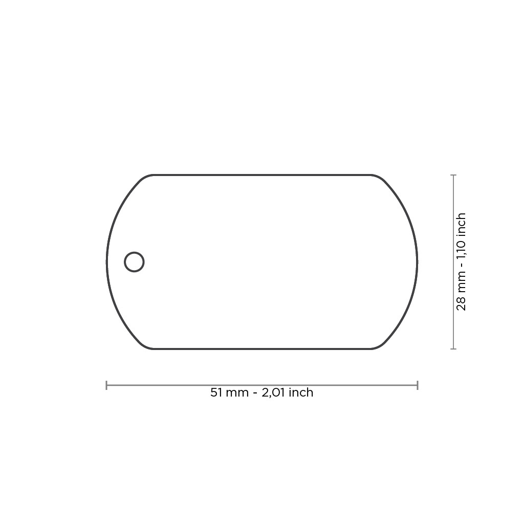 Myfamily Basic Militær merke ID tag aluminium