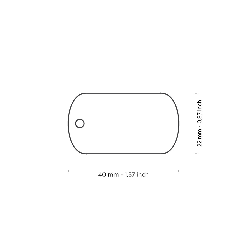 Myfamily Basic Militær merke ID tag aluminium