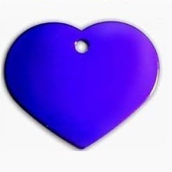 ID brikke Hjerte, 2 størrelser, mange farger. Inkludert festering